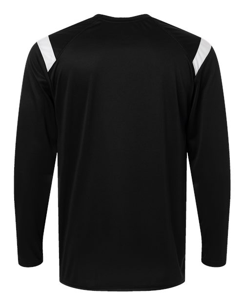 Unisex On The Rise Long Sleeve T-Shirt - Black/ White Back