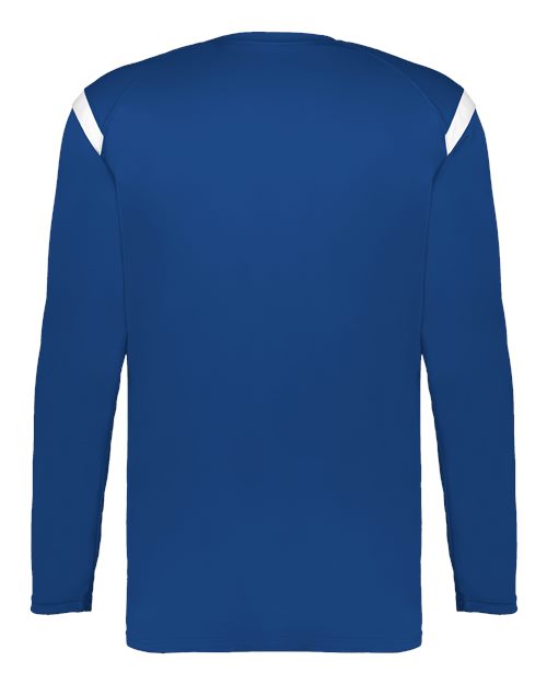 Unisex On The Rise Long Sleeve T-Shirt - Royal/ White Back