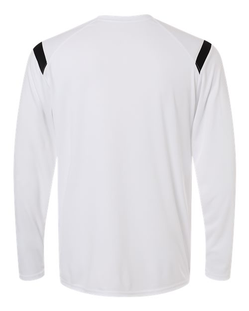 Unisex On The Rise Long Sleeve T-Shirt - White/ Black Back
