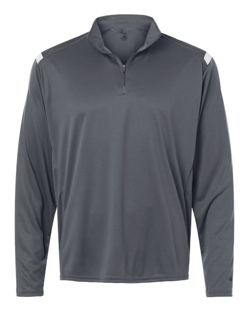Men's On The Rise Quarter-Zip Pullover - Graphite/ White Front