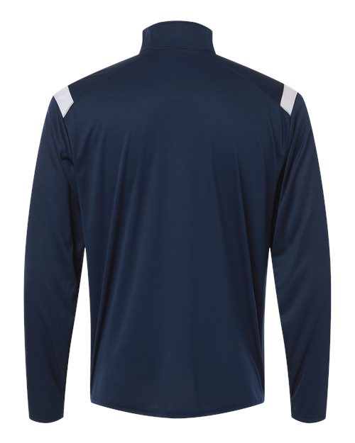 Men's On The Rise Quarter-Zip Pullover - Navy/ White Back