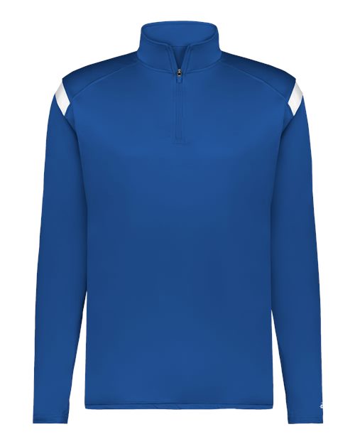 Men's On The Rise Quarter-Zip Pullover - Royal/ White Front