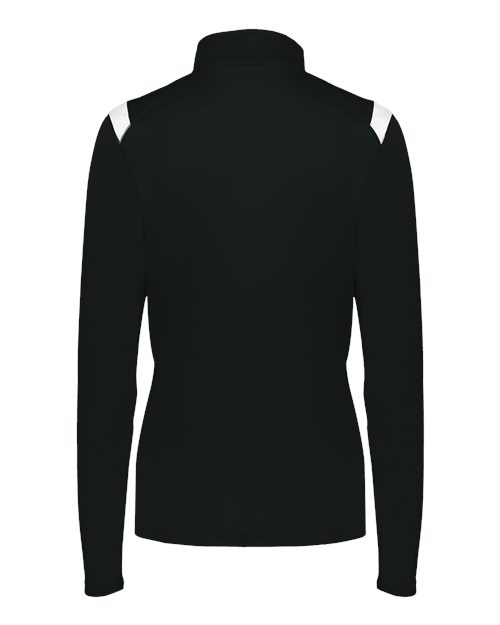 Women's On The Rise Quarter-Zip Pullover - Black/ White Back