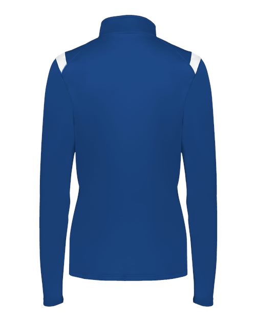 Women's On The Rise Quarter-Zip Pullover - Royal/ White Back