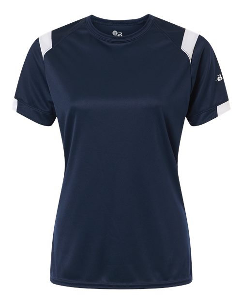 Women's On The Rise T-Shirt - Navy/ White Front