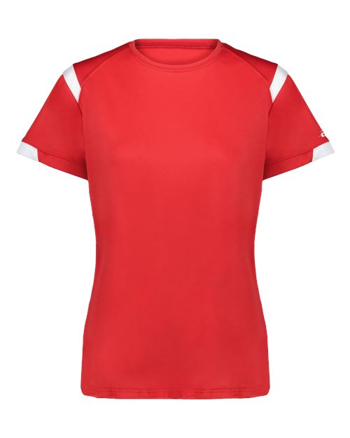 Women's On The Rise T-Shirt - Red/ White Front