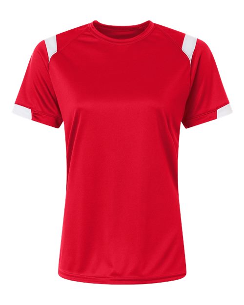 Badger Women's On The Rise T-Shirt - Red/ White Front