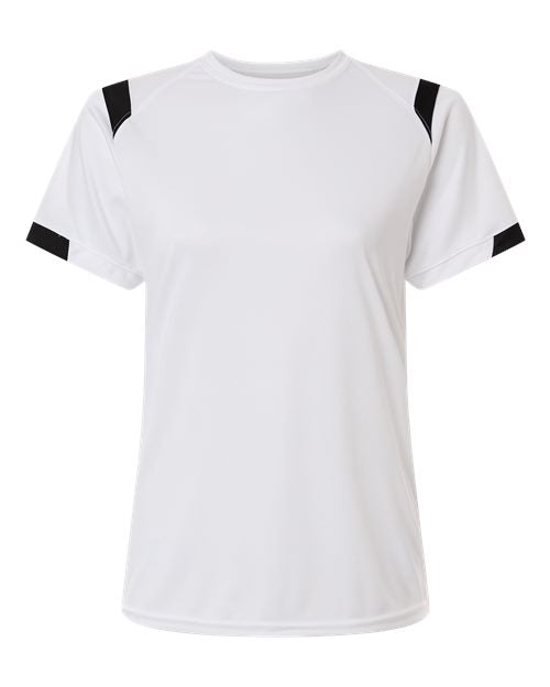Badger Women's On The Rise T-Shirt - White/ Black Front