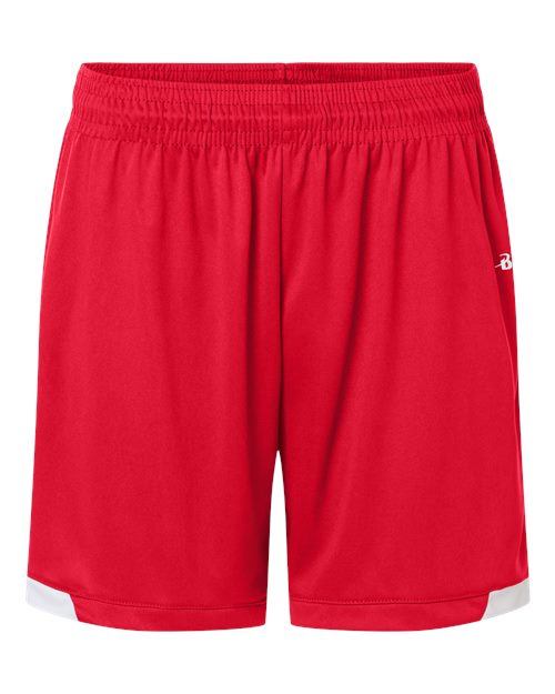 Badger Men's On The Rise Shorts - Red/ White Front