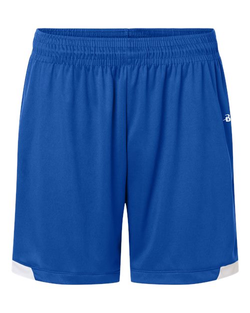 Badger Men's On The Rise Shorts - Royal/ White Front