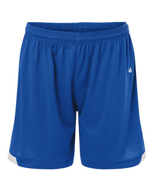 Badger Women's On The Rise Shorts - Royal/ White Front