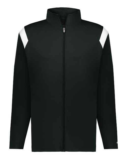 Men's On The Rise Outercore Warm-up Jacket - Black/ White Front