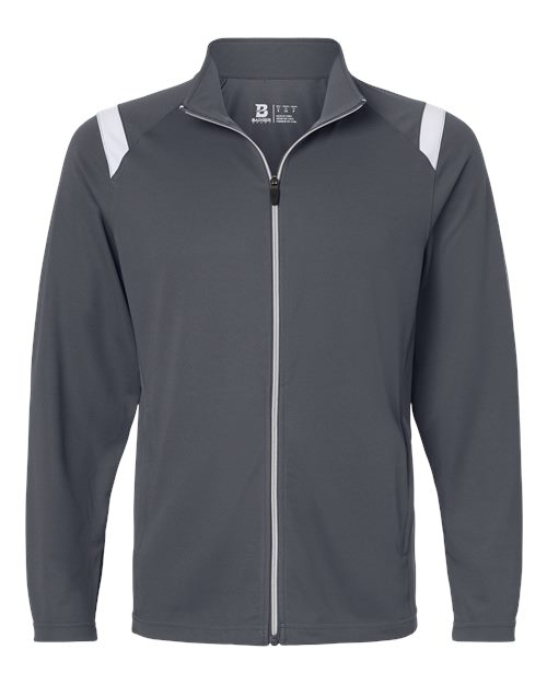 Men's On The Rise Outercore Warm-up Jacket - Graphite/ White Front