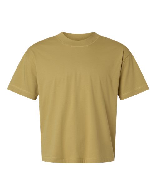 LAT Unisex Boxy Jersey Tee - Olive Branch Front