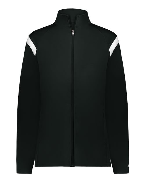 Women's On The Rise Outercore Warm-Up Jacket - Black/ White Front