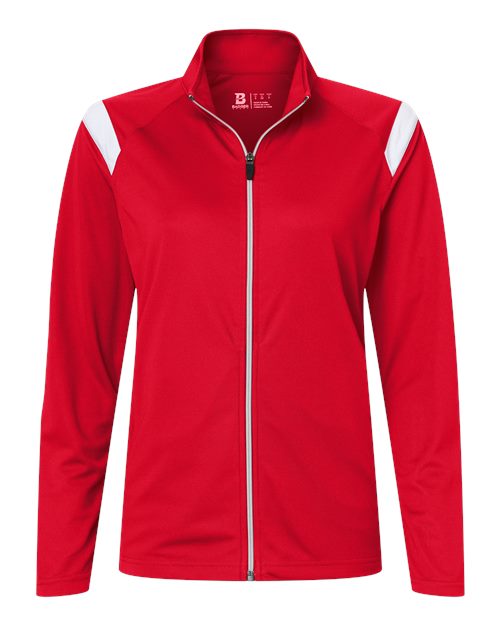 Women's On The Rise Outercore Warm-Up Jacket - Red/ White Front