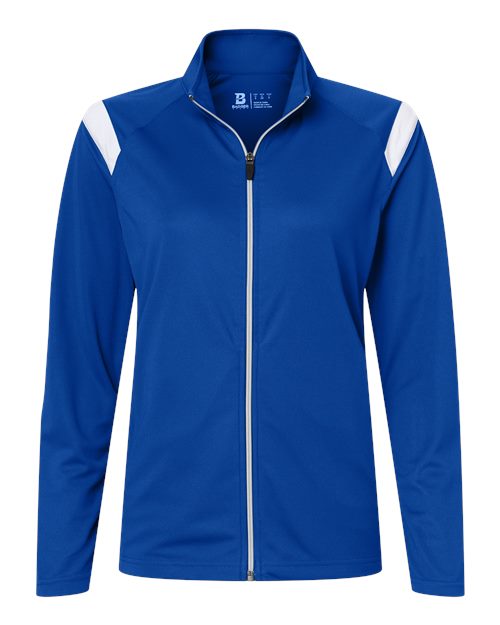 Women's On The Rise Outercore Warm-Up Jacket - Royal/ White Front