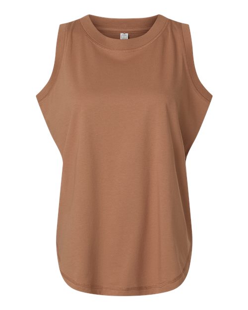 LAT Women's Relaxed Fine Jersey Tank - Canyon Front