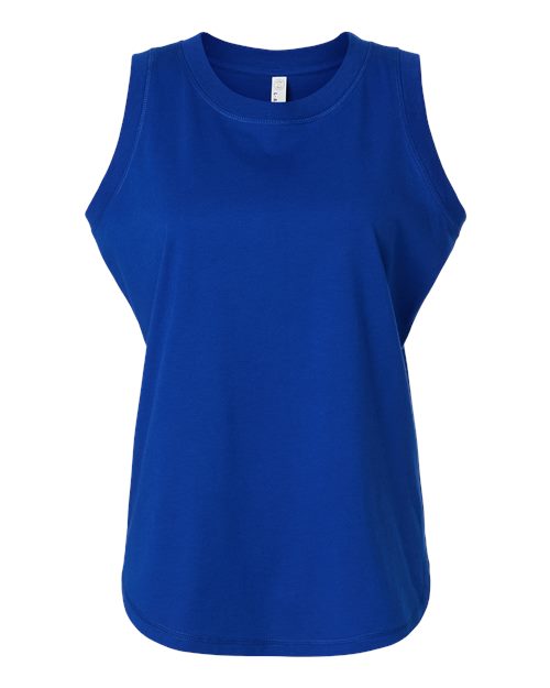 LAT Women's Relaxed Fine Jersey Tank - Royal Front
