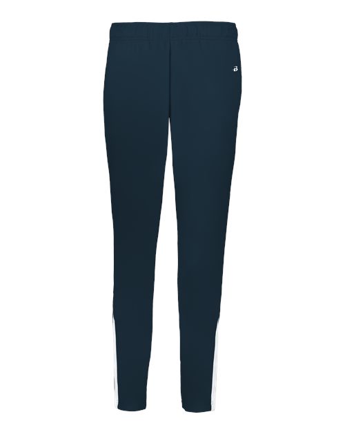 Badger Women's On The Rise Outercore Warm-Up Pants - Navy/ White Front