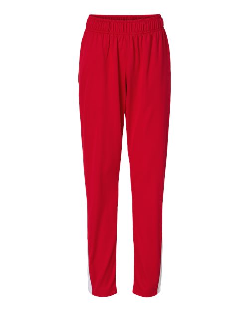 Badger Women's On The Rise Outercore Warm-Up Pants - Red/ White Front