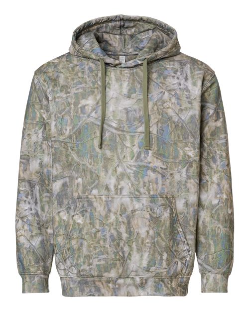 LAT Unisex Elevated Fleece Hoodie Sweatshirt - Sage Timberwood Front