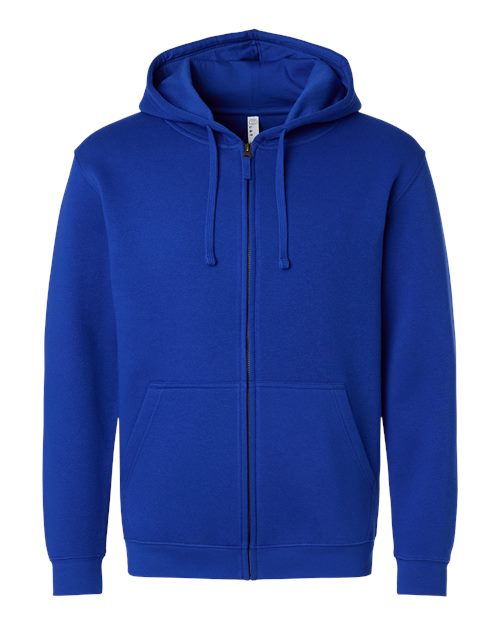 LAT Unisex Full-Zip Hoodie Sweatshirt - Royal Front