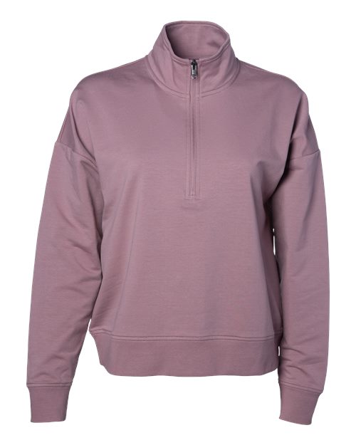 Independent Trading Co. Women's Perform Quarter-Zip Pullover - Orchid Front