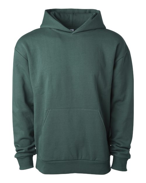 Independent Trading Co. Unisex Boulevard Heavyweight Hooded Sweatshirt - Alpine Green Front