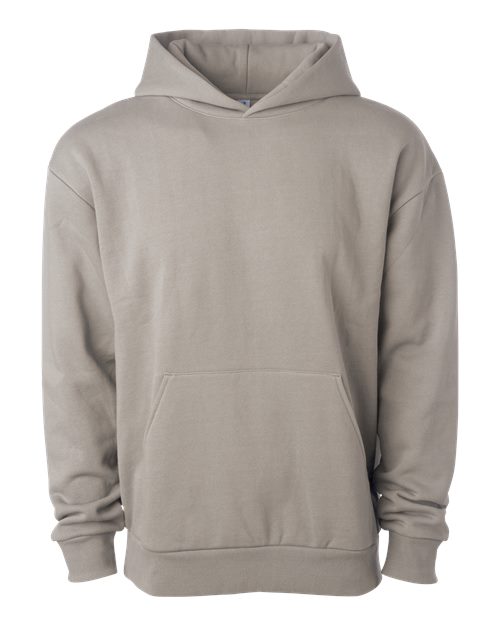 Independent Trading Co. Unisex Boulevard Heavyweight Hooded Sweatshirt - Cement Front