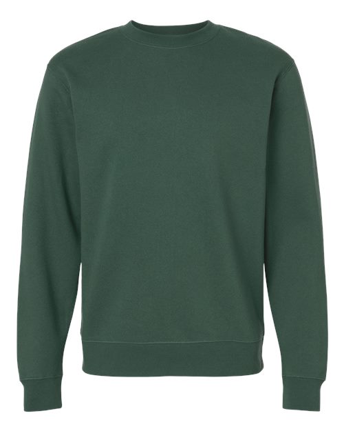 Independent Trading Co. Unisex 8.5 oz. Midweight Crewneck Sweatshirt - Alpine Green Front