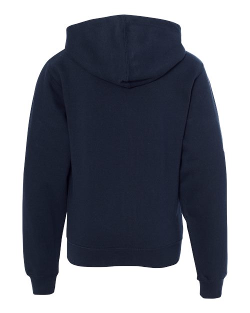 Youth Midweight Full-Zip Hooded Sweatshirt - Classic Navy Back