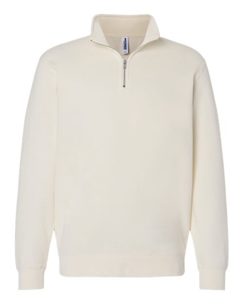 Independent Trading Co. Unisex Midweight Quarter-Zip Pullover - Ivory Front