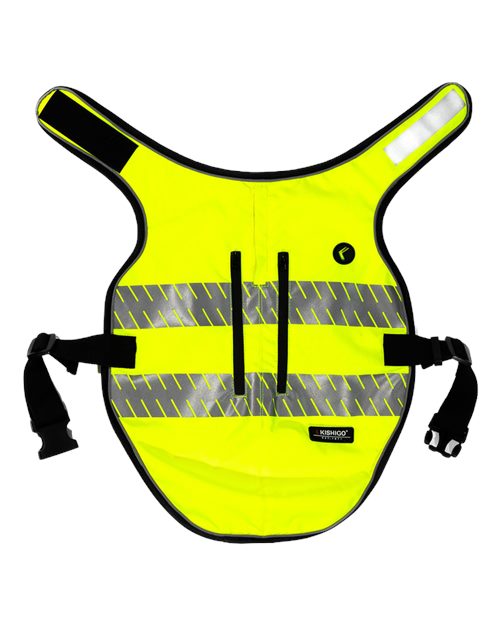 Kishigo Hi-Vis All-in-One Dog Safety Vest - Lime Front