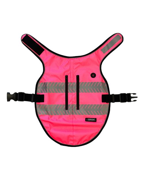 Kishigo Hi-Vis All-in-One Dog Safety Vest - Pink Front