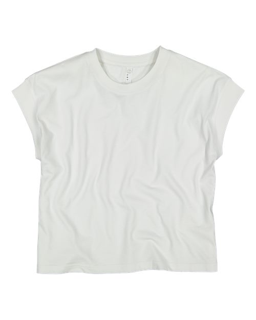 Women's Relaxed Vintage Wash Tee - Washed White Front
