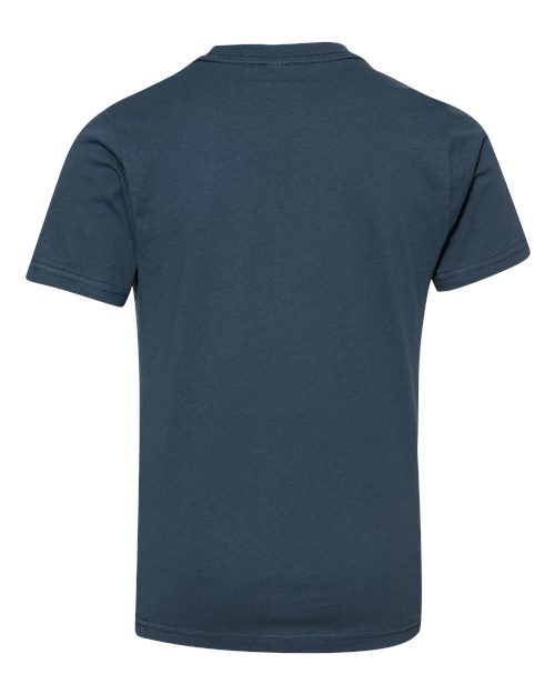 Youth Cotton T-Shirt - Indigo Back