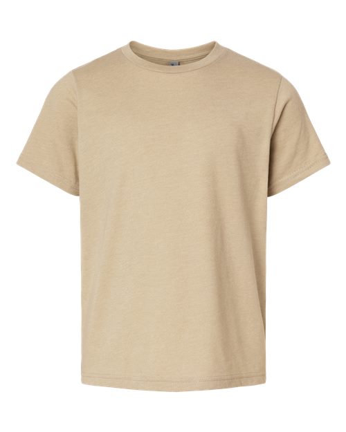 Next Level Youth CVC Tee - Heather Tan Front