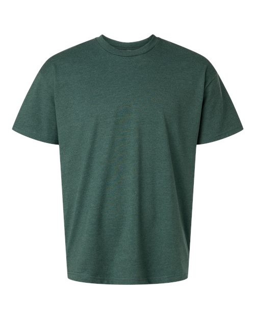 Next Level Unisex Heavyweight Tee - Heather Forest Green Front
