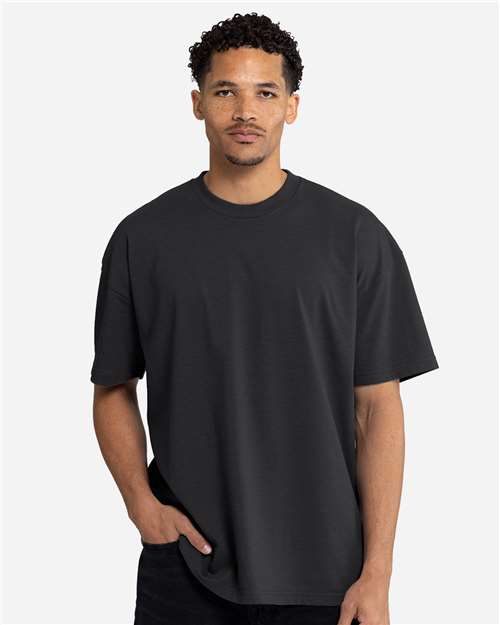 Heavyweight T-Shirt - Heather Graphite Black Front