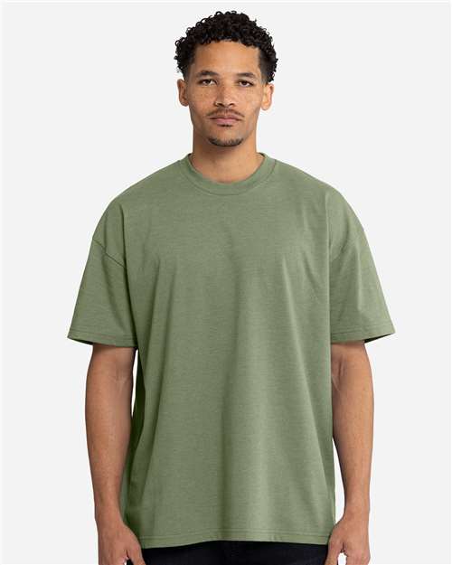 Heavyweight T-Shirt - Heather Light Olive Front