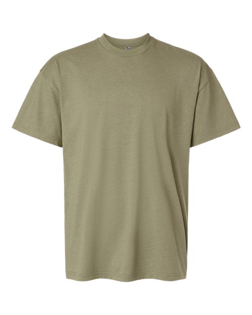 Next Level Unisex Heavyweight Tee - Heather Light Olive Front