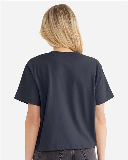 Women's Heavyweight Boxy T-Shirt - Harbor Blue Back