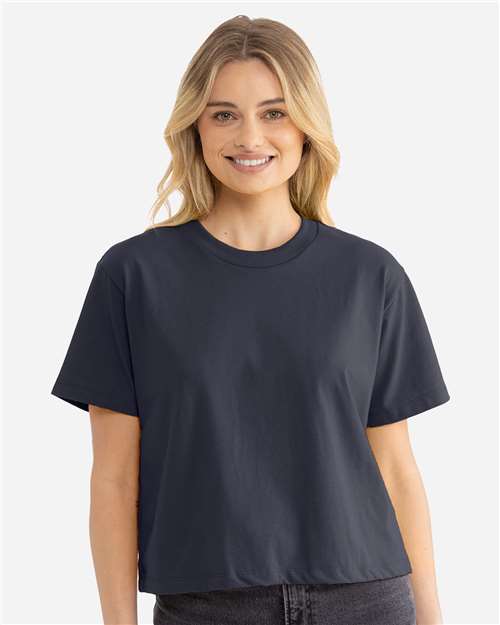 Women's Heavyweight Boxy T-Shirt - Harbor Blue Front