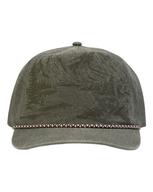 Buck Nature Scene Cap - Olive Front