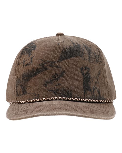 Lab Nature Scene Cap - Dark Brown Front