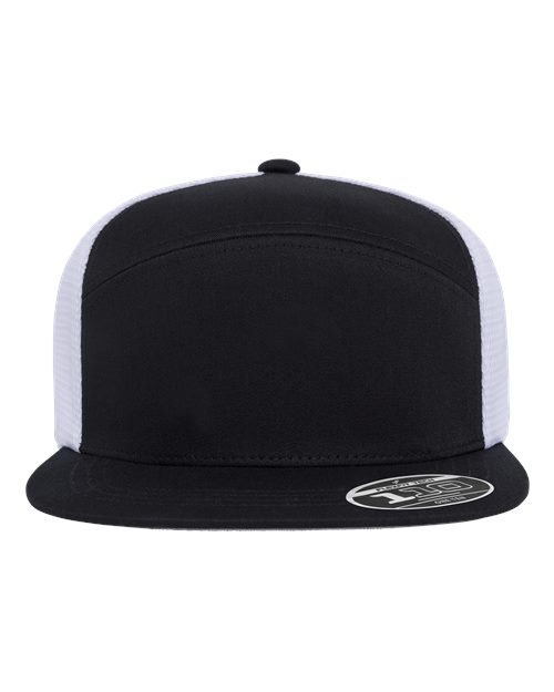 Flexfit 110® Mesh Arch Cap - Black/ White Front