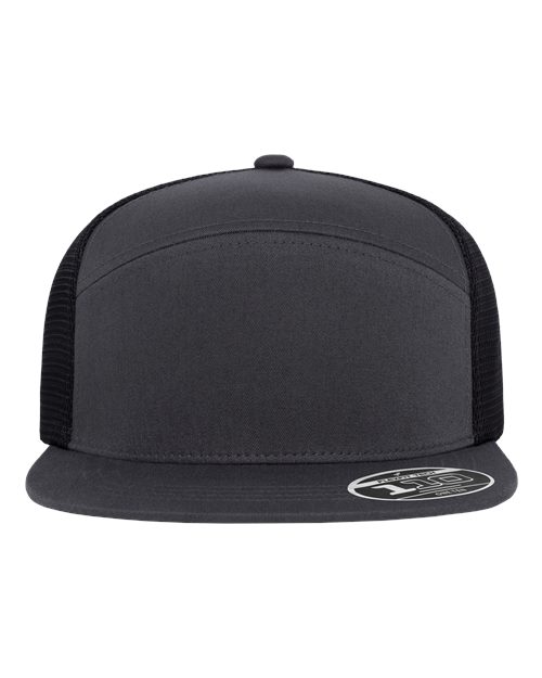 Flexfit 110® Mesh Arch Cap - Charcoal/ Black Front