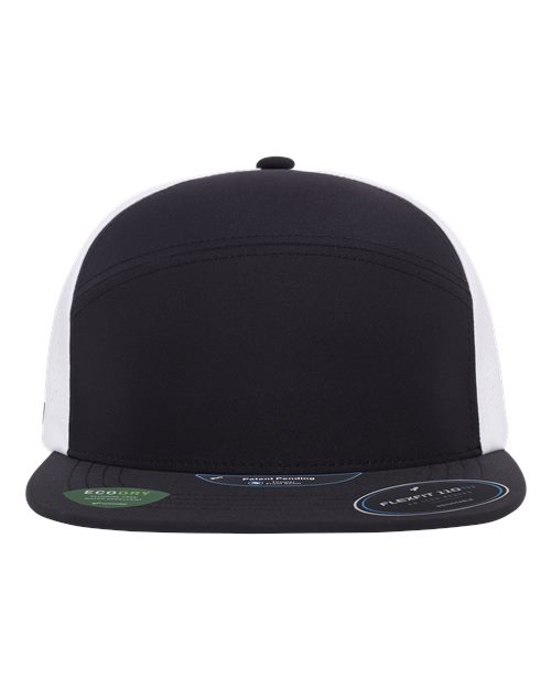 Flexfit 110® Premium Arch Perforated Cap - Black/ White Front
