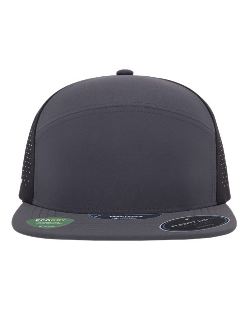 Flexfit 110® Premium Arch Perforated Cap - Charcoal/ Black Front
